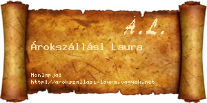 Árokszállási Laura névjegykártya