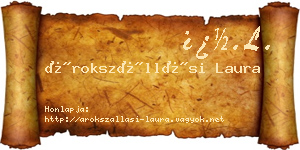 Árokszállási Laura névjegykártya